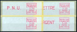France ATM 3.09.75513 spitze Ecken, rosarot Satz Tarif 5 **