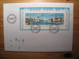 Schweiz FDC 1984 C5 NABA Block