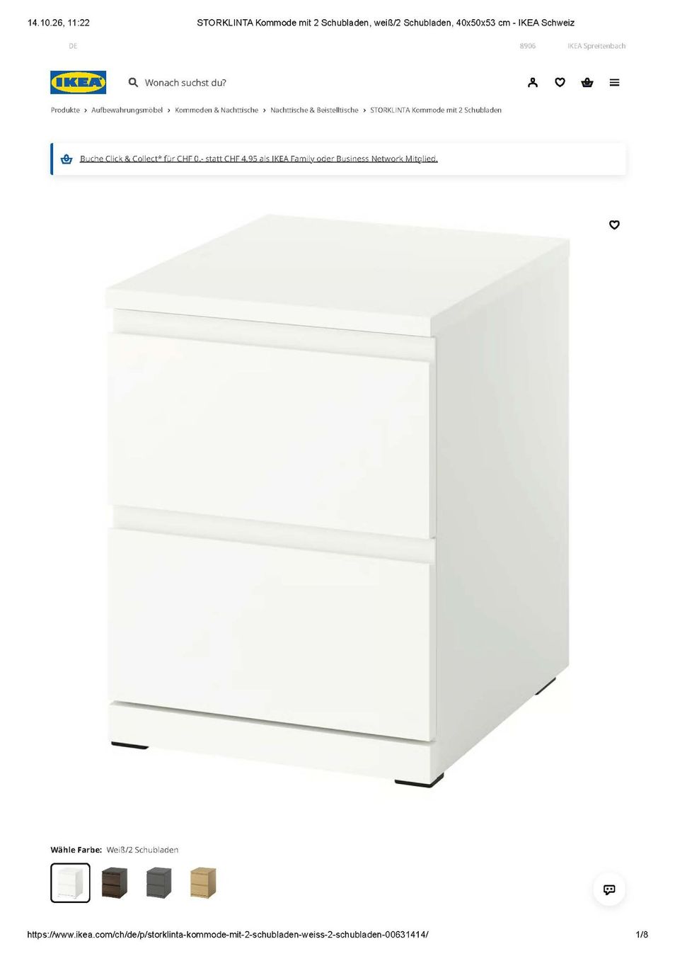 Ikea Commodes: Neue IKEA Kommode Storklinta – Neuf (Voir description) à Bonstetten par Moma10