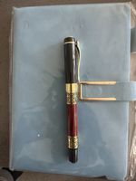 Hellblauer Notizbuch und Rollerball Fabrik Neu