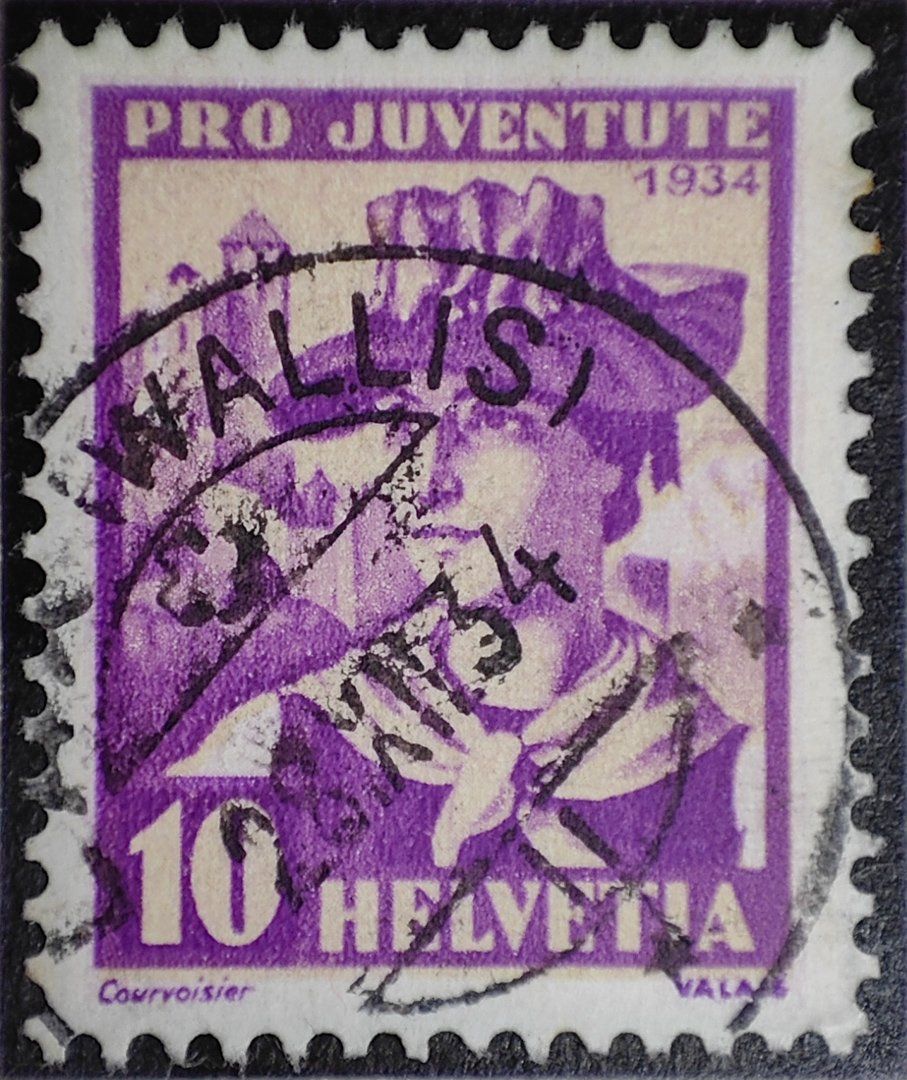 Tutti i francobolli: Briefmarke Pro Juventute 1934 – Usato da Lenzburg venduto da Dani_Lenzburg