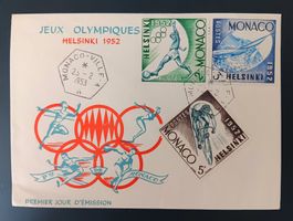 Monaco, Olympische Spiele 1952 in Helsinki – Ersttagsbrief