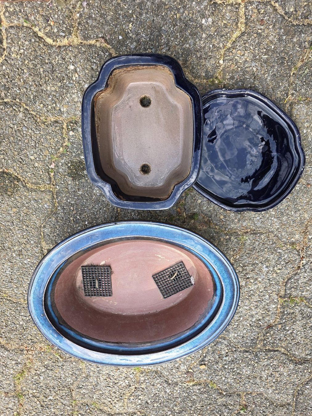 Blumentöpfe: 2 Bonsai Pots - Elegant Glazed Ceramic for Indoor Plants – Gebraucht aus Hinwil von Ehretstock8