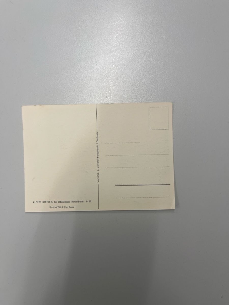 Cartoline postali: Ansichtskarte Albert Nyfeler Am Lötschenpass – Usato da Muttenz venduto da Totkel 1