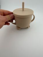 Silikon Trinklernbecher mit Strohhal