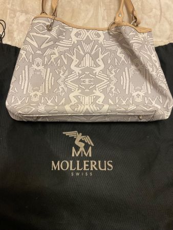 Handtasche Maison Mollerus grau gemustert