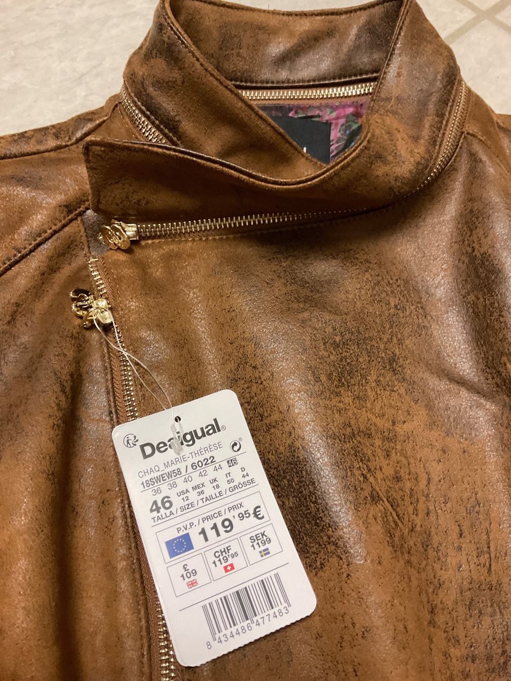 Desigual Jacken: Desigual Kunstlederjacke Gr. 46 braun neu – Neu (gemäss Beschreibung) aus Spreitenbach von Nucinul 4