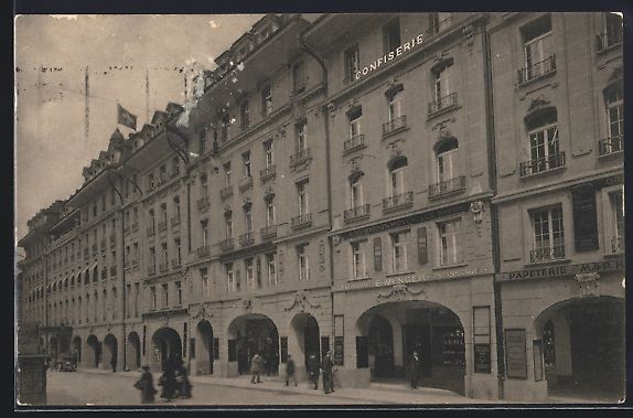 Ansichtskarten: Bern, Passanten an der Confiserie E. Wen – Gebraucht aus Berlin von bartko-reher