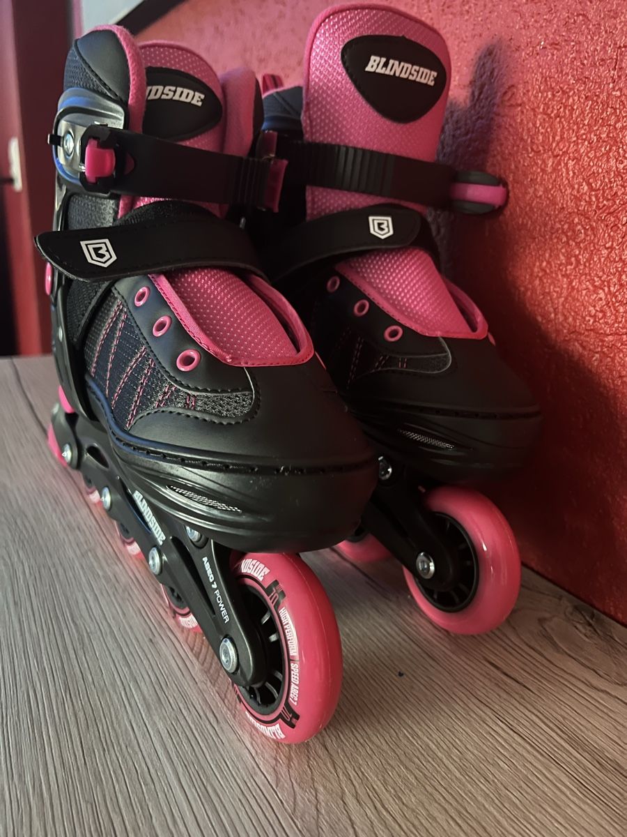Pattini in linea & Pattini a rotelle: Inline Skates von Kinder Gr. 34/37schwarz/pink – Nuovo (secondo la descrizione) da Walterswil SO venduto da Cesna86