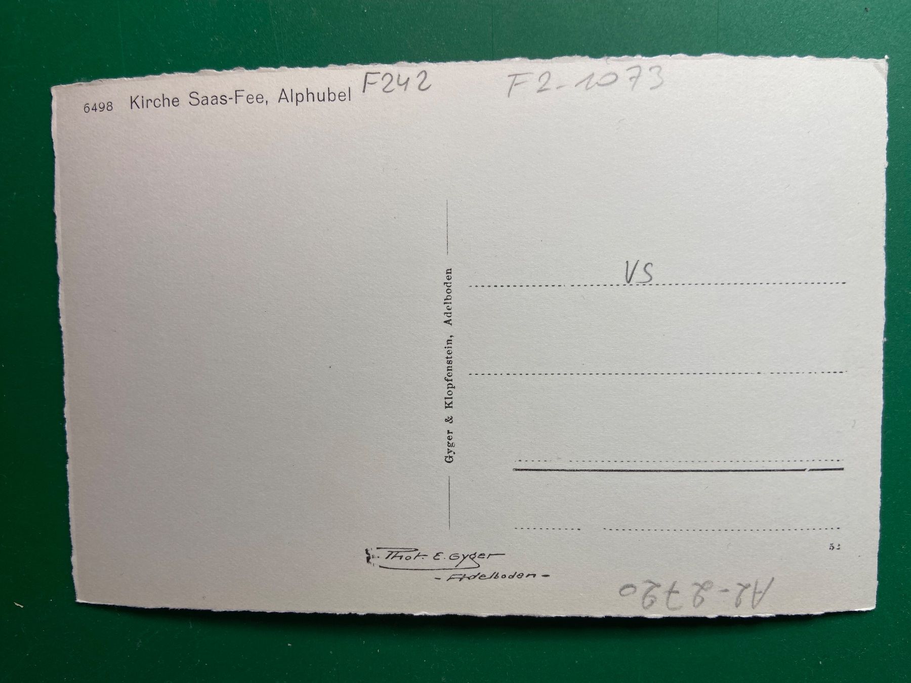 Cartoline postali: Kirche Saas Fee – Usato da Steg VS venduto da _vinci_ 1