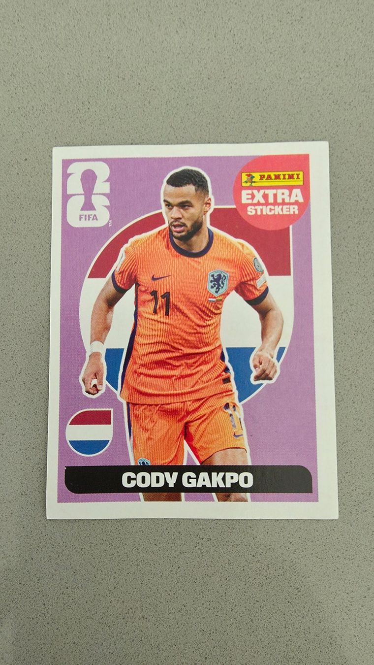 Panini Carte collezionabili: Panini WM 2026 Extra Sticker Cody Gakpo Regular – Usato da Malters venduto da mat_6102