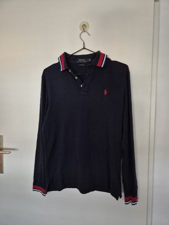 Polo Ralph Lauren Langarm-Polohemd, Dunkelblau, Top! S