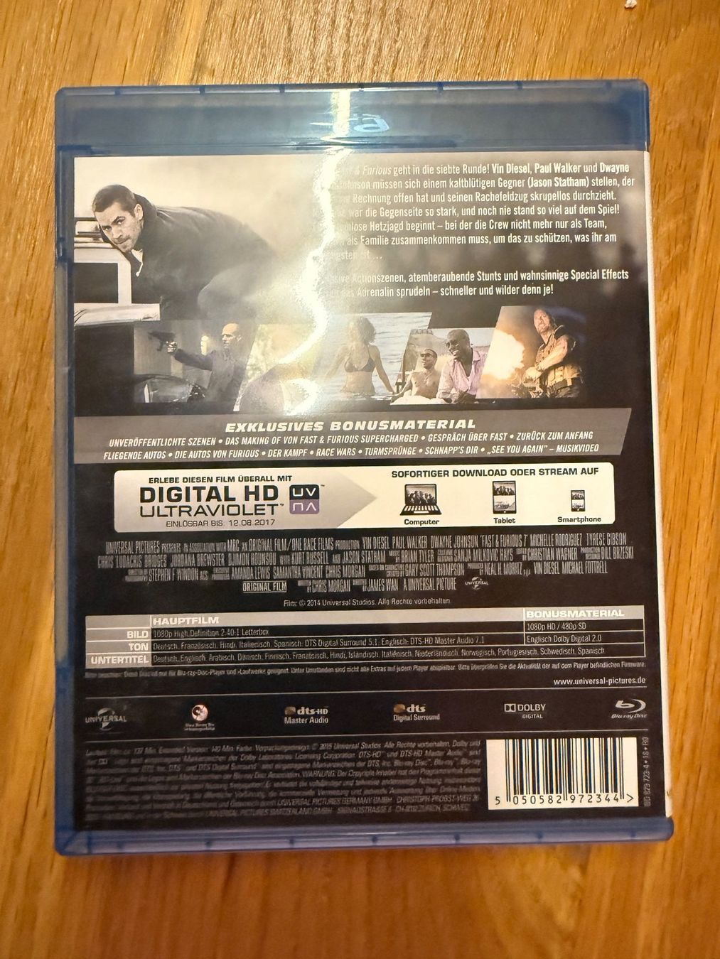 Tutti i DVDs: Verkaufe Bluray "Fast & Furious 7" – Usato da Lungern venduto da Jopae 1