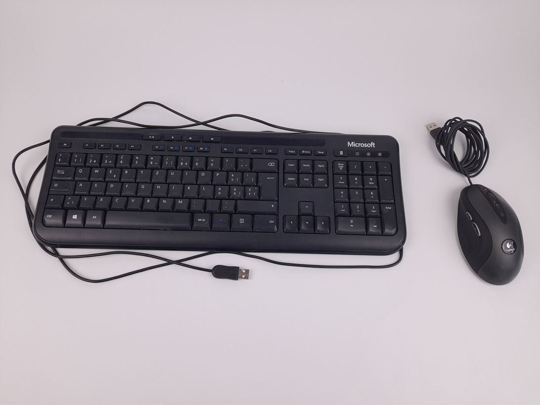 Microsoft Tastiere: MICROSOFT WIRED Keyboard 600 mit LOGITECH Maus – Usato da Liebefeld venduto da Restwert_Liebefeld