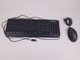MICROSOFT WIRED Keyboard 600 mit LOGITECH Maus