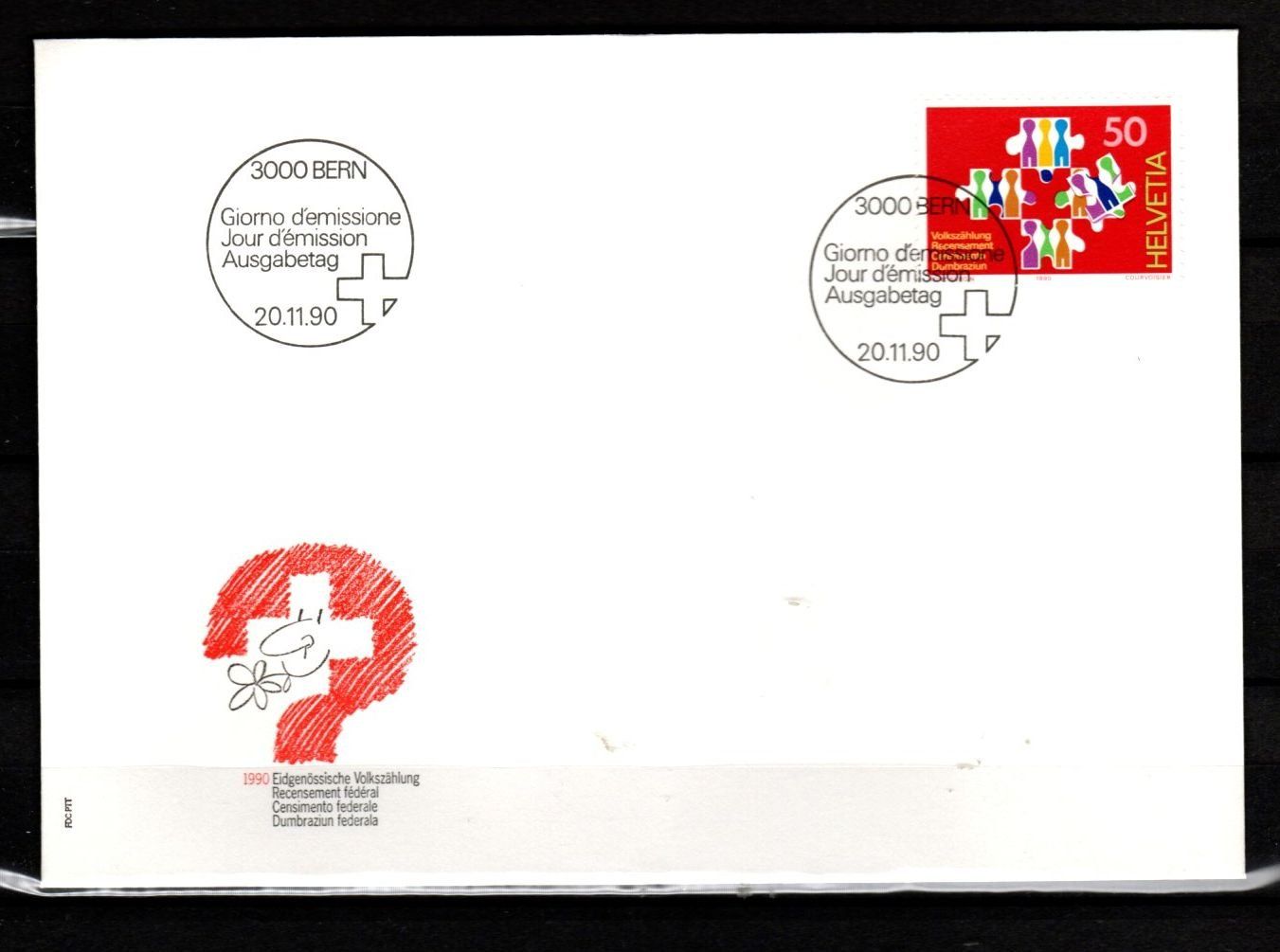 Tutti i francobolli: 1990 - Volkszählung - Eidg. Volkszählung – Usato da Schaffhausen venduto da poststamp