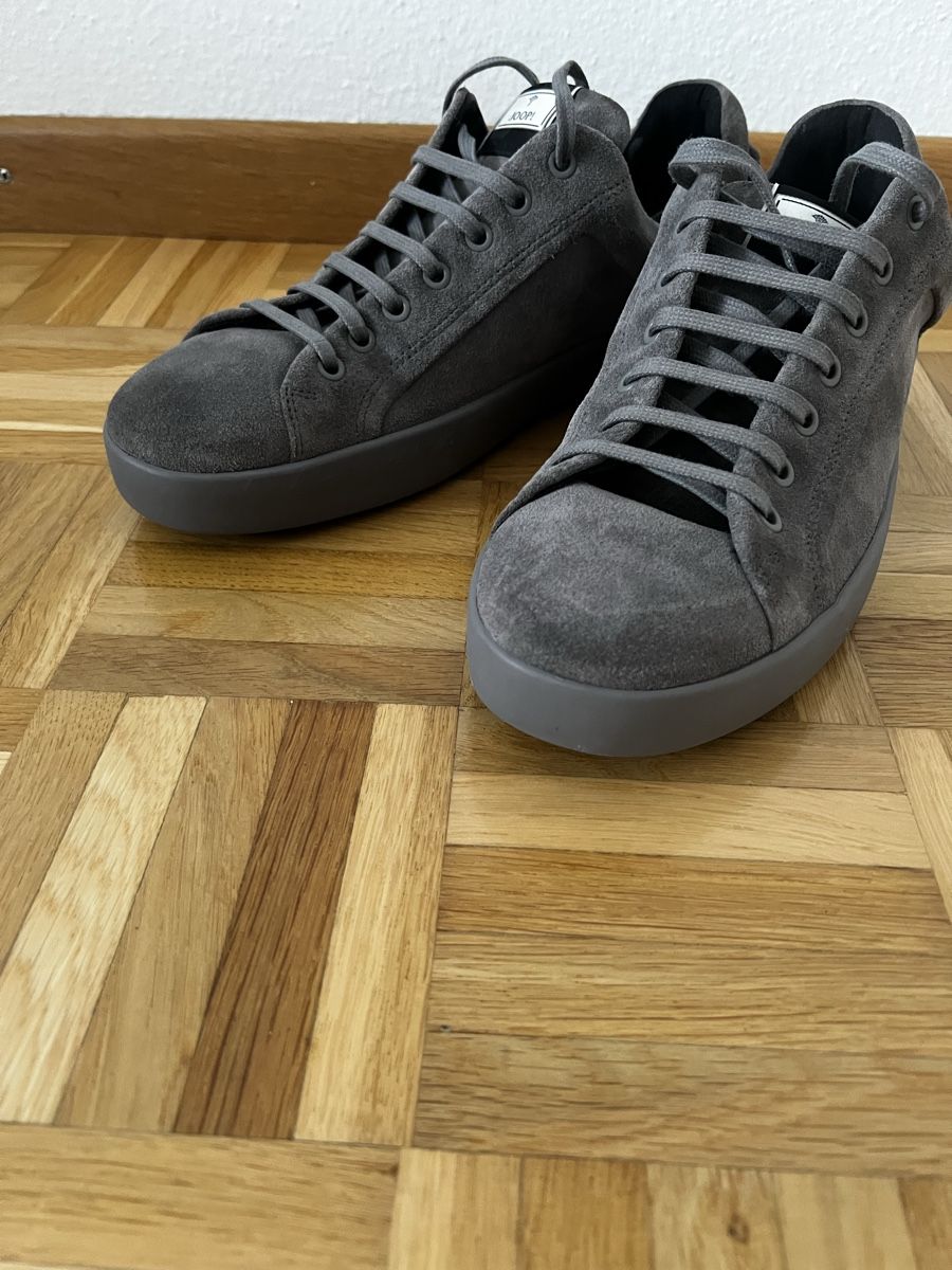 Joop Scarpe da uomo: Joop! Herren Sneaker, Graues Wildleder, Grösse 44 – Nuovo e nell'imballaggio originale da St.Gallen venduto da auditdi 3