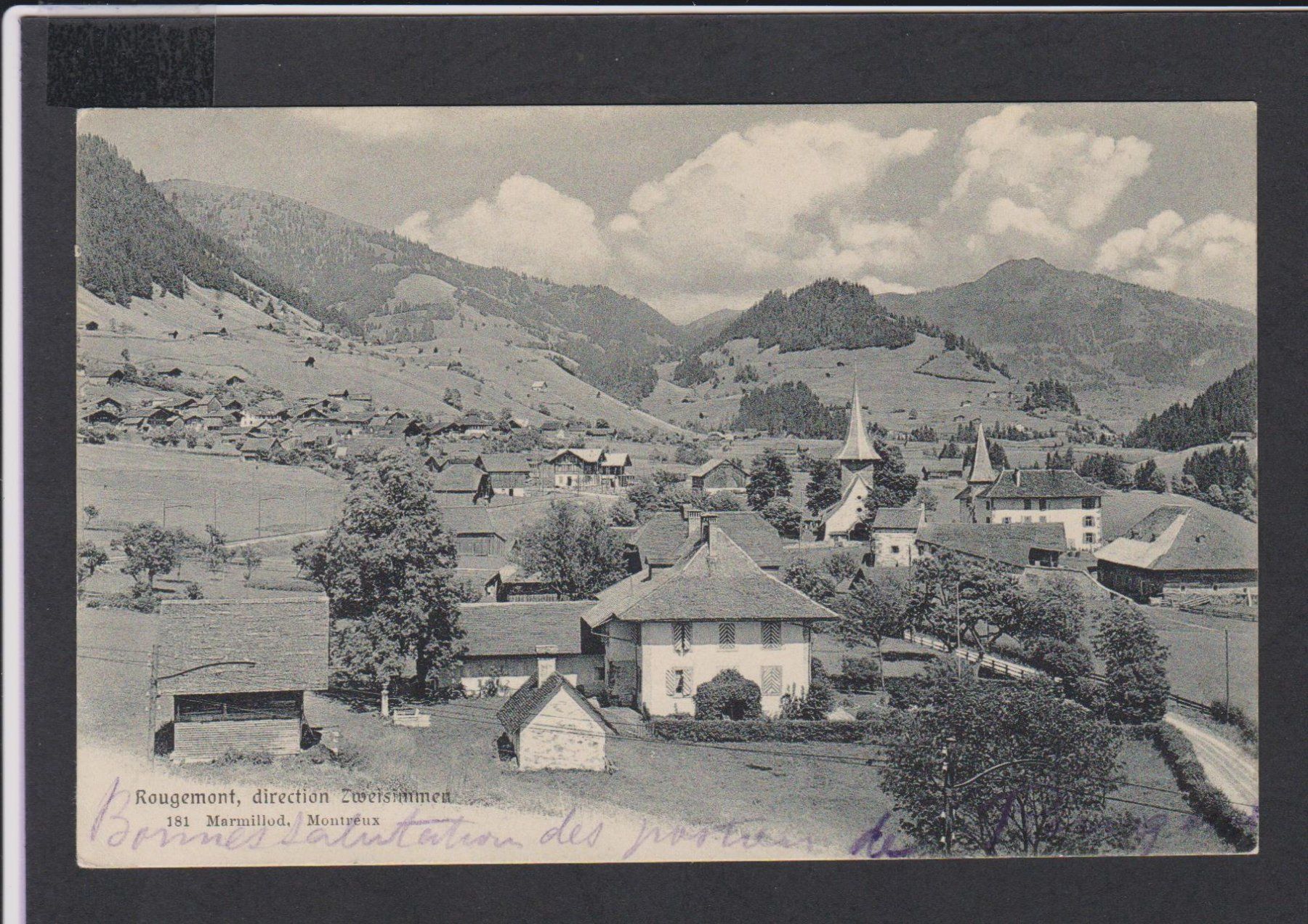 Cartoline postali: Rougemont  VD   -   alte Ansichtskarte von 1905 – Usato da Vitznau venduto da Ropaku
