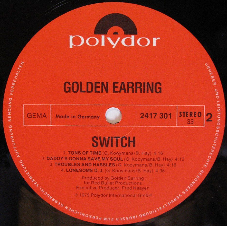 Dischi in vinile: GOLDEN EARRING "Switch" FIRST PRESSING LP IN VG+ – Usato da Monthey venduto da Pingmub 4