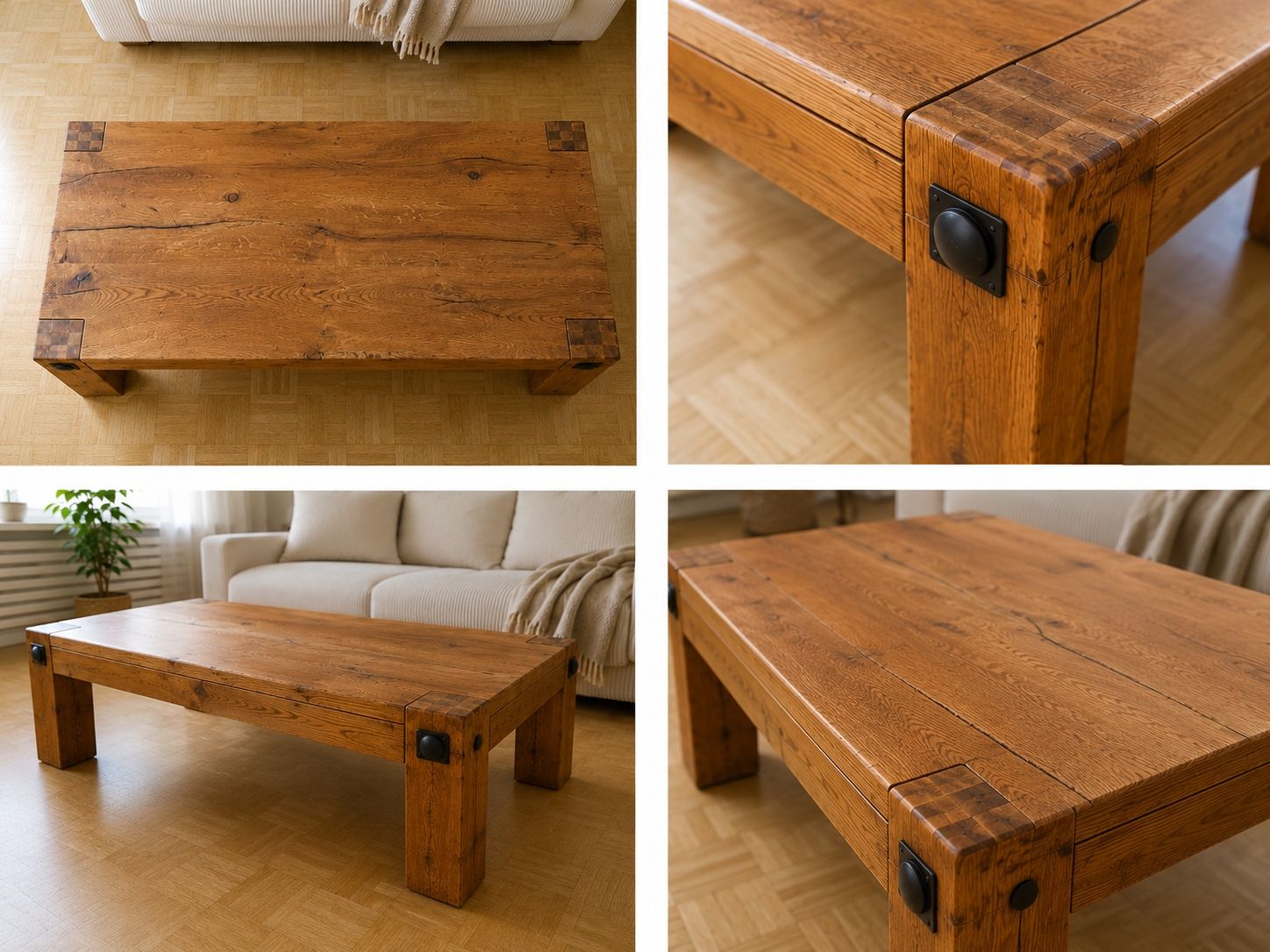 Tavoli: Massiver Eichen Couchtisch 130 cm  Modern Industrial – Usato da Embrach venduto da georgiana 2