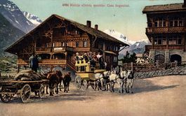 Maloja "Ostria vecchia". Casa Segantini, Postkutsche