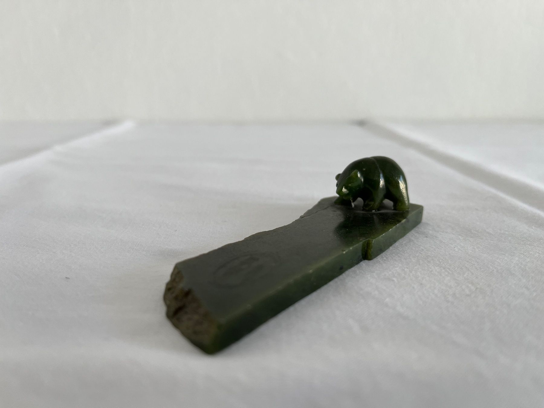 Statuette: Bär aus grünem Stein – Usato da Wetzikon ZH venduto da seli03 2