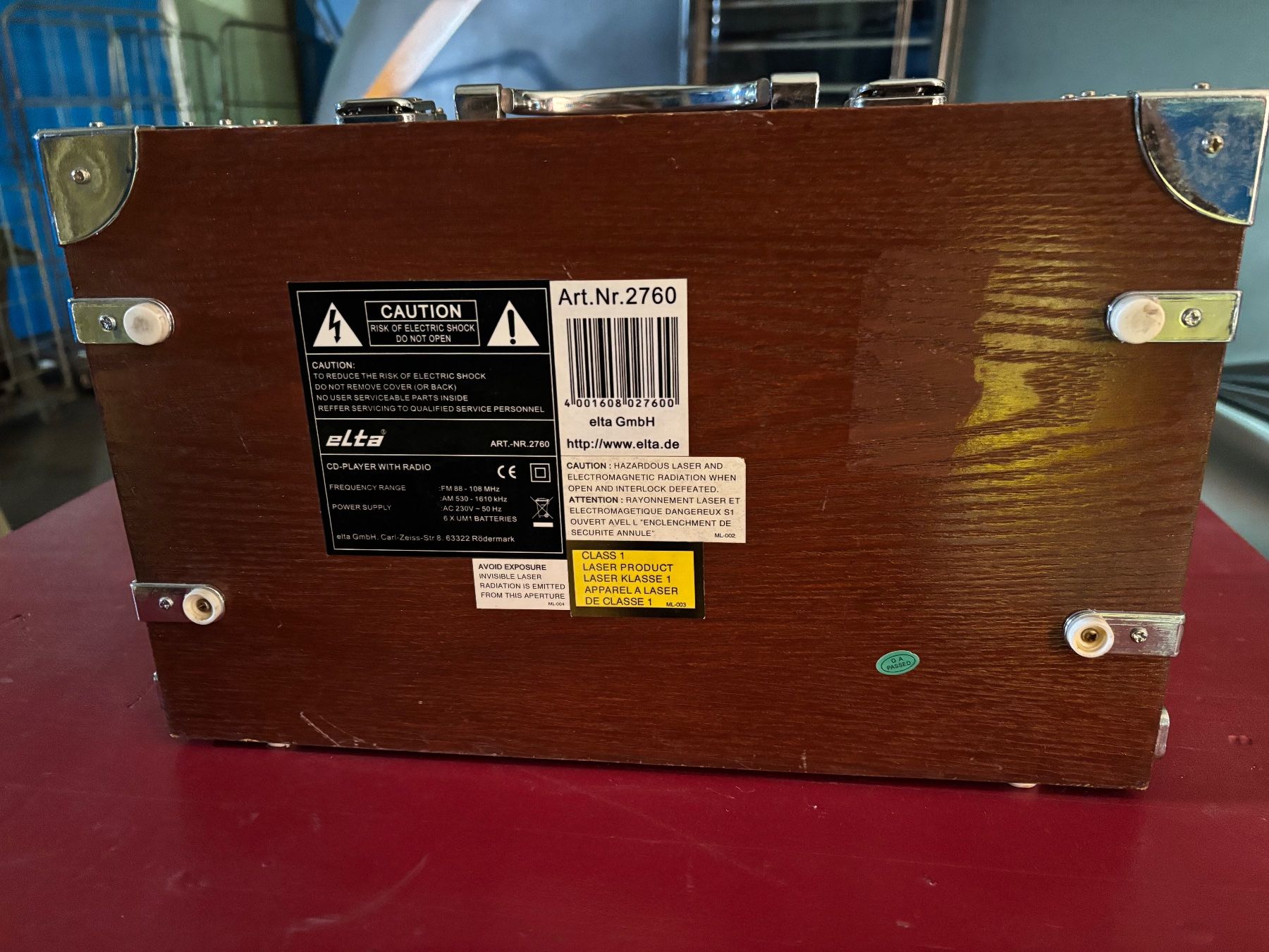 Lettore multimediale portatile: Nostalgie Radiobox Elta mit CD Player – Usato da Wildegg venduto da Rider59 5