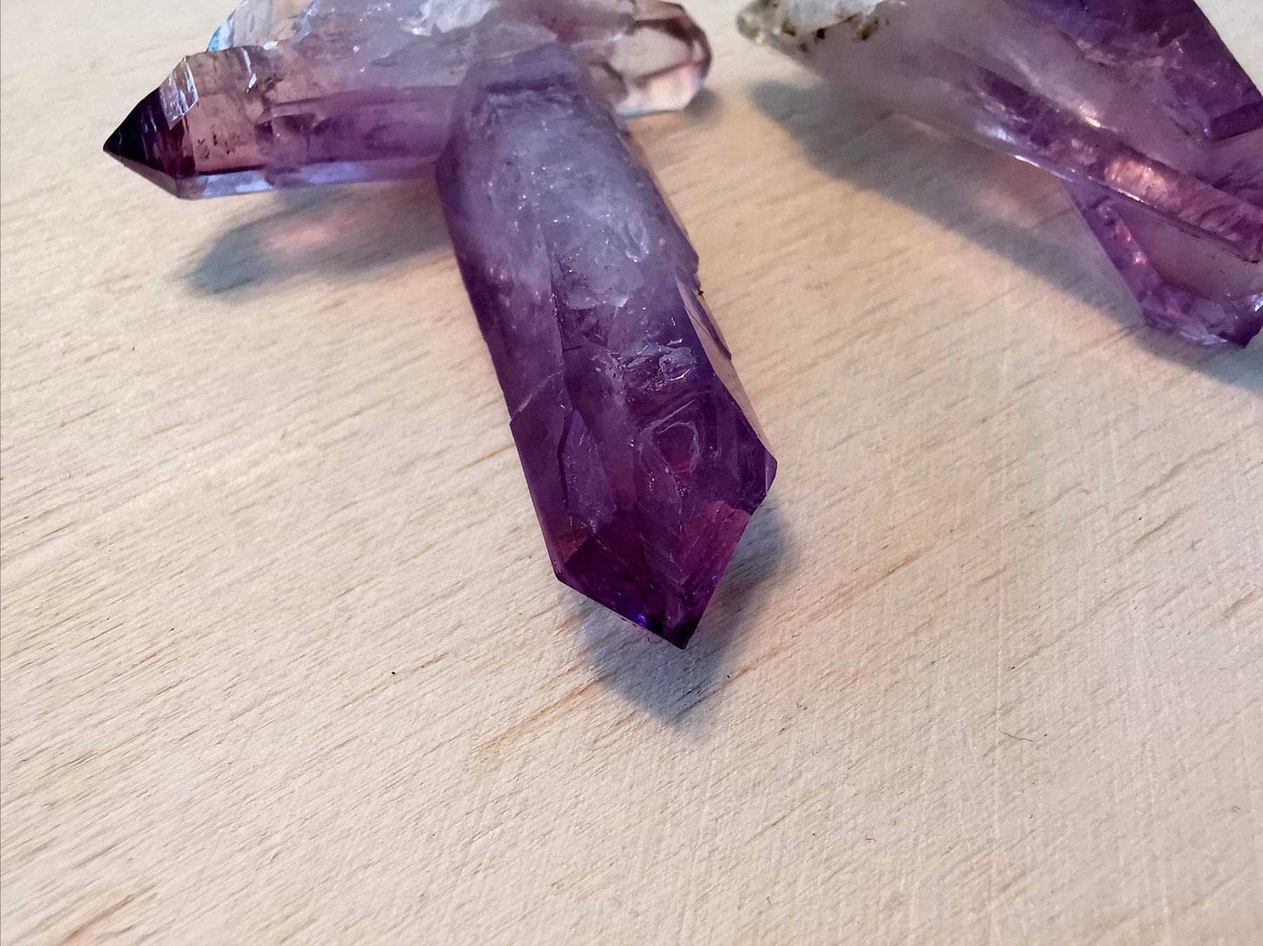 Mineralien & Heilsteine: 2 Stk interessante Amethyste - Stufe / Doppelender – Neu und originalverpackt aus Dierikon von Buntspecht-10 2