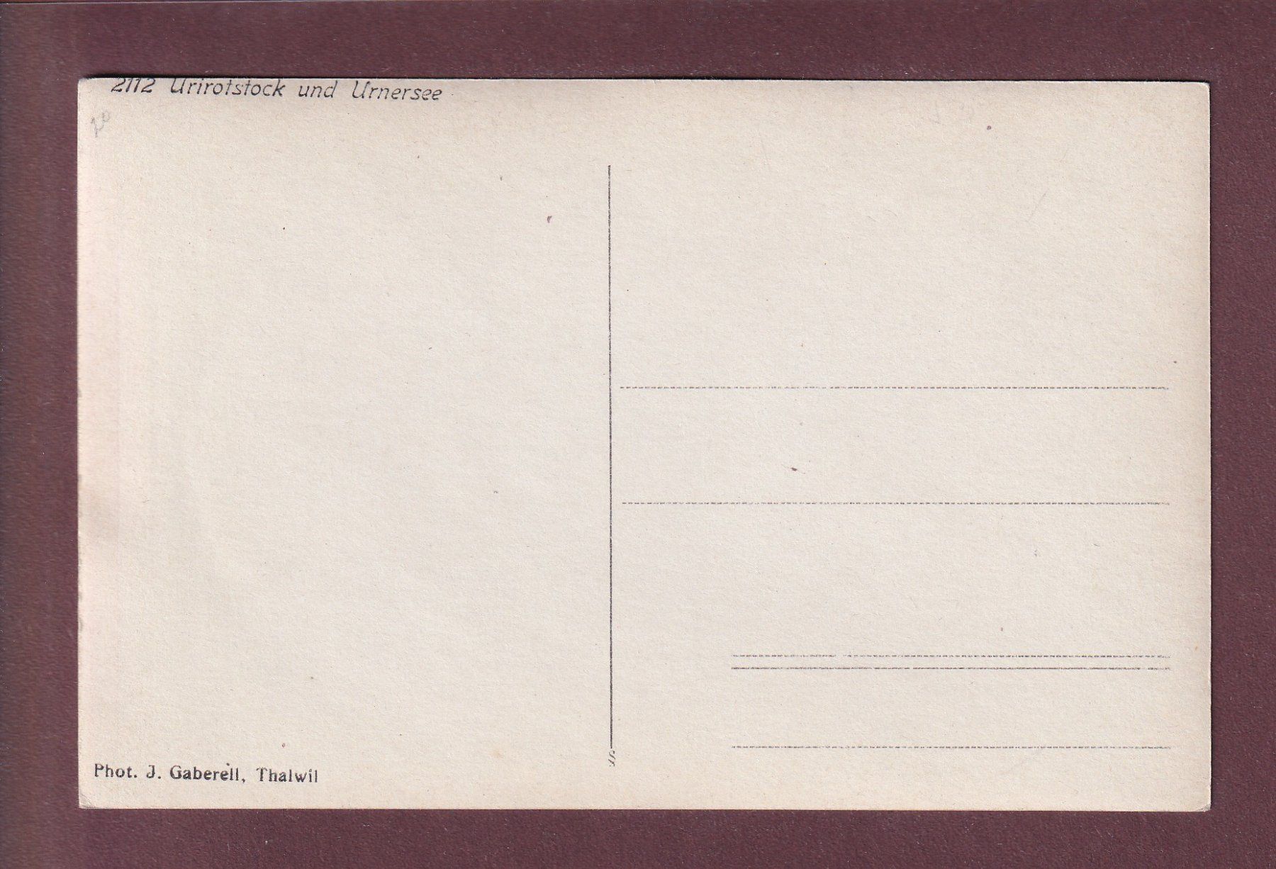 Cartoline postali: URIROTSTOCK – Usato da Pully venduto da nicecards 1
