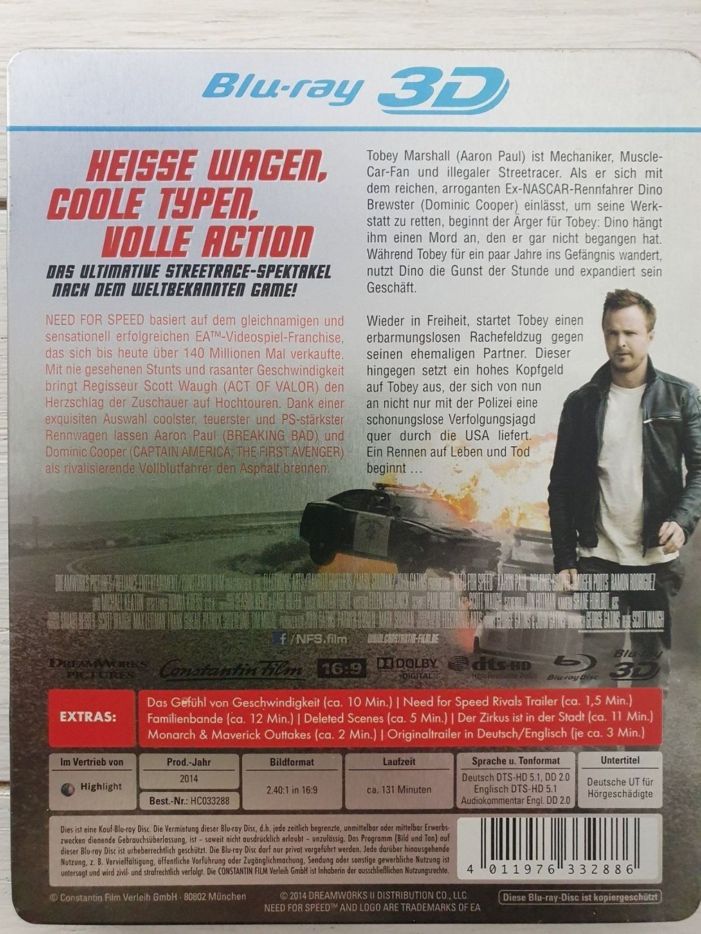 Tous les DVDs: Steelbook Need for Speed 3D – D'occasion à Eiken par Lashar 1