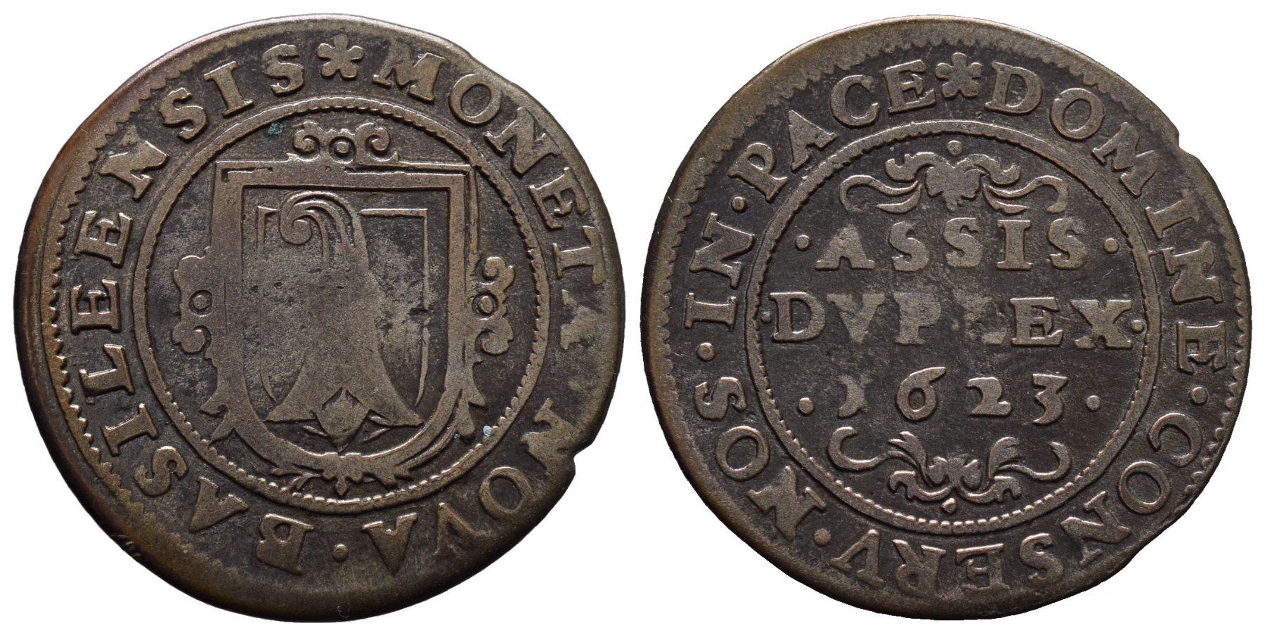 Tutti le monete: Basel Doppelassis 1623  /2614 – Usato da Trimbach venduto da Solothurn1