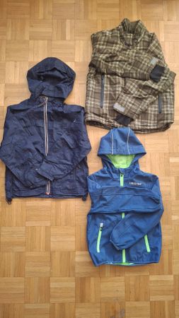 Lot de 3 vestes pour enfant, tailles 122 garçon 6-7 ans