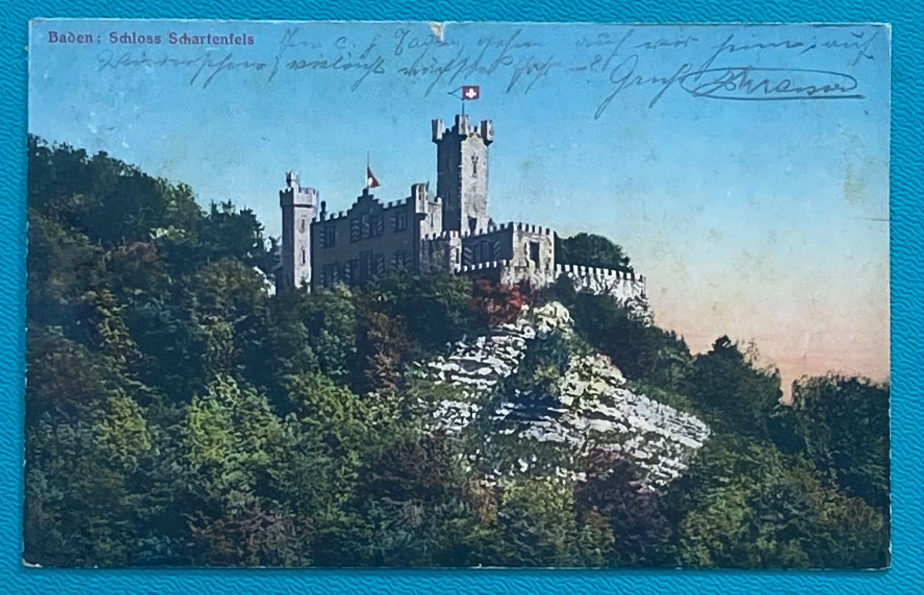 Cartoline postali: Baden AG - Schloss Schartenfels – Usato da Schnottwil venduto da Chasarmar