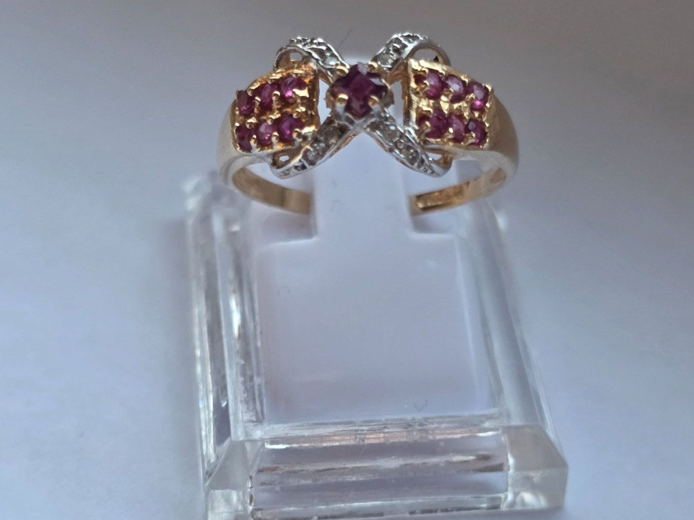 Anelli: 585 Gold Ring + Rubinen & Diamanten – Usato da Binningen venduto da lieblingsstyle 1