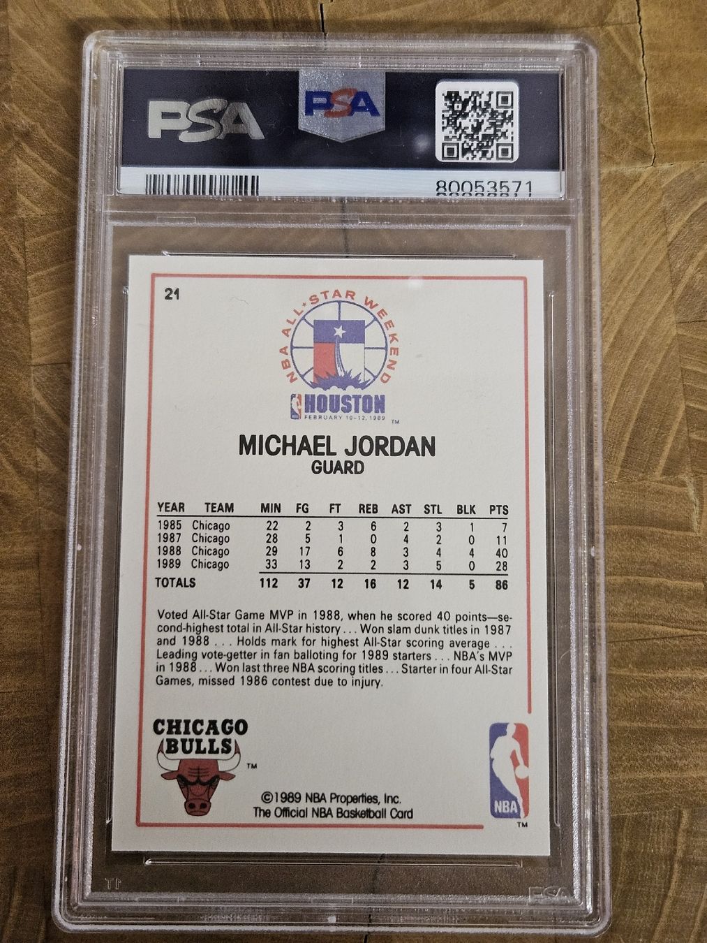 Nba Carte collezionabili: Michael Jordan PSA 9 / 1989 NBA Hoops All-Star – Nuovo (secondo la descrizione) da Oberdorf BL venduto da BaldenEagle 1