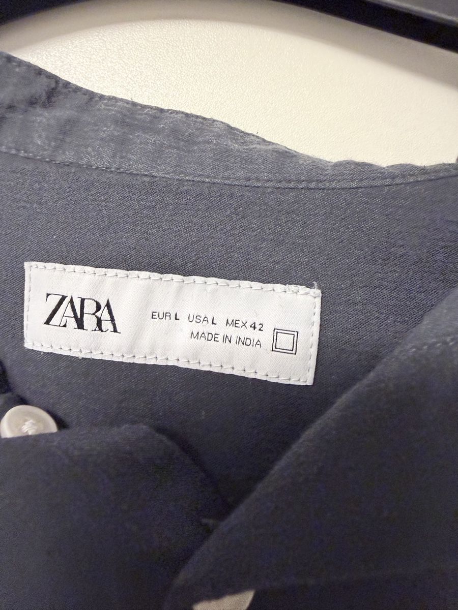 Zara Camicie: Zara Leinenhemd schwarz Grösse L – Usato da Steinhausen venduto da Albin6312 1