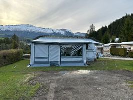 Hahn Dauerstandzelt Wien 450x240 Linkseinzug + Zubehör