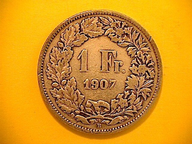 Tutti le monete: 1 Fr. 1907 – Usato da Buchs AG venduto da Ged8
