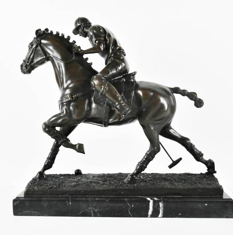 Sculture & Statue: Exklusive Bronze-Skulptur als Polospieler – Usato da Basel venduto da Eule2000 4