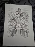 Dessin au stylo bile - One Piece