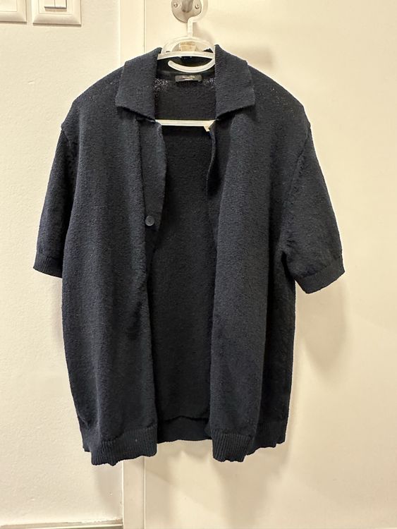 Chemise Homme Massimo Dutti Style Grand-père - Taille M, Couleur Bleue, Occasion Très Bon état