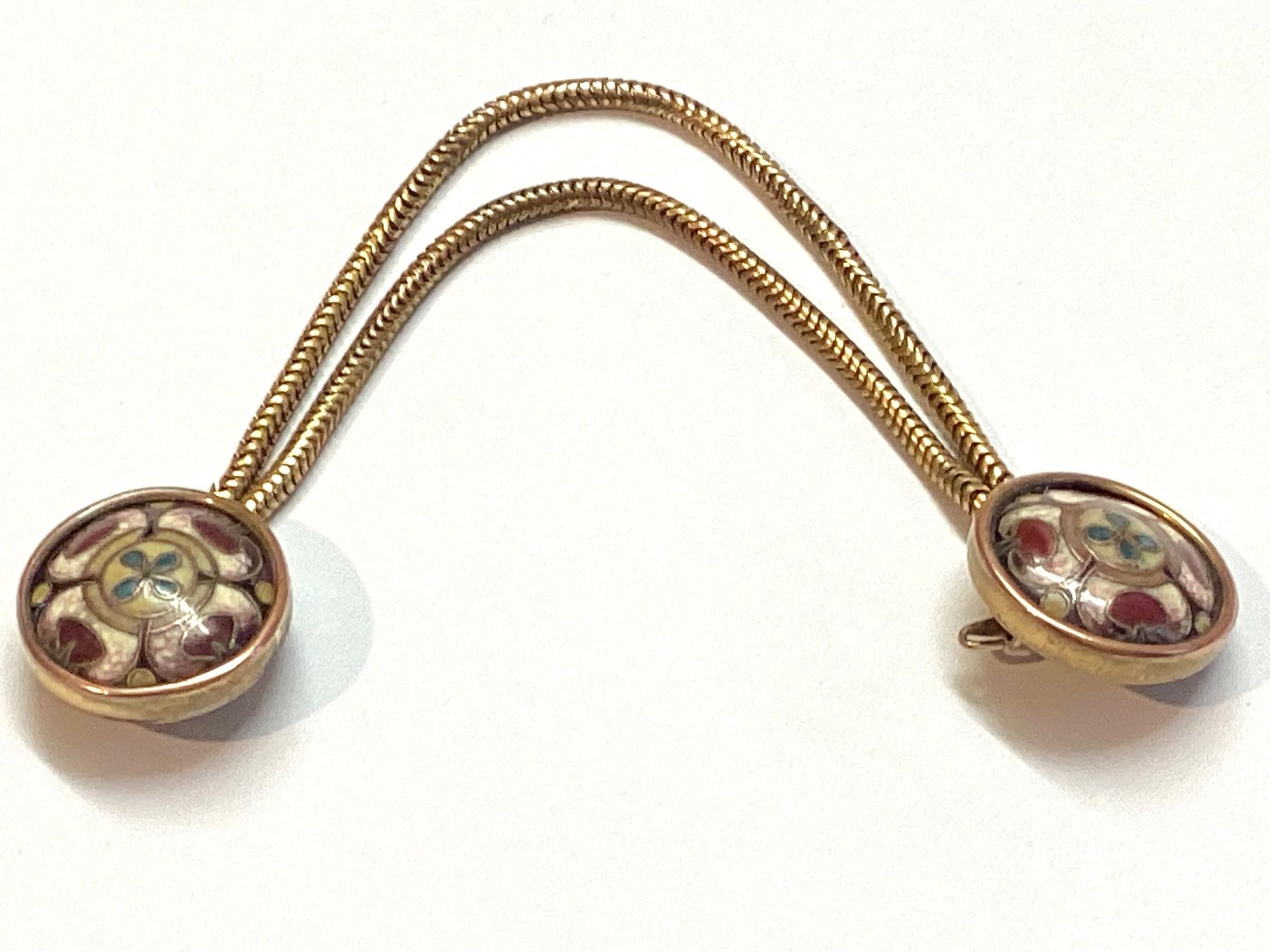 Spille & Fermagli: Alte Doppelbrosche, Cloisonné Emaille, Schlangenkette – Usato da Eglisau venduto da mar_5rn2 7