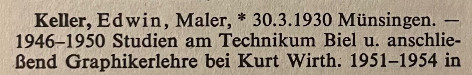 Dipinti: Keller-Venton Edwin (1930-1990) – Usato da Grosshöchstetten venduto da Perle1951 5