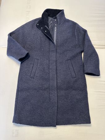 Esprit Damen Woll Mantel mit Kordkragen dunkelblau neu Gr XL