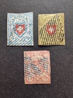 3 Briefmarken Schweiz Rayon I ,II und III gestempelt 