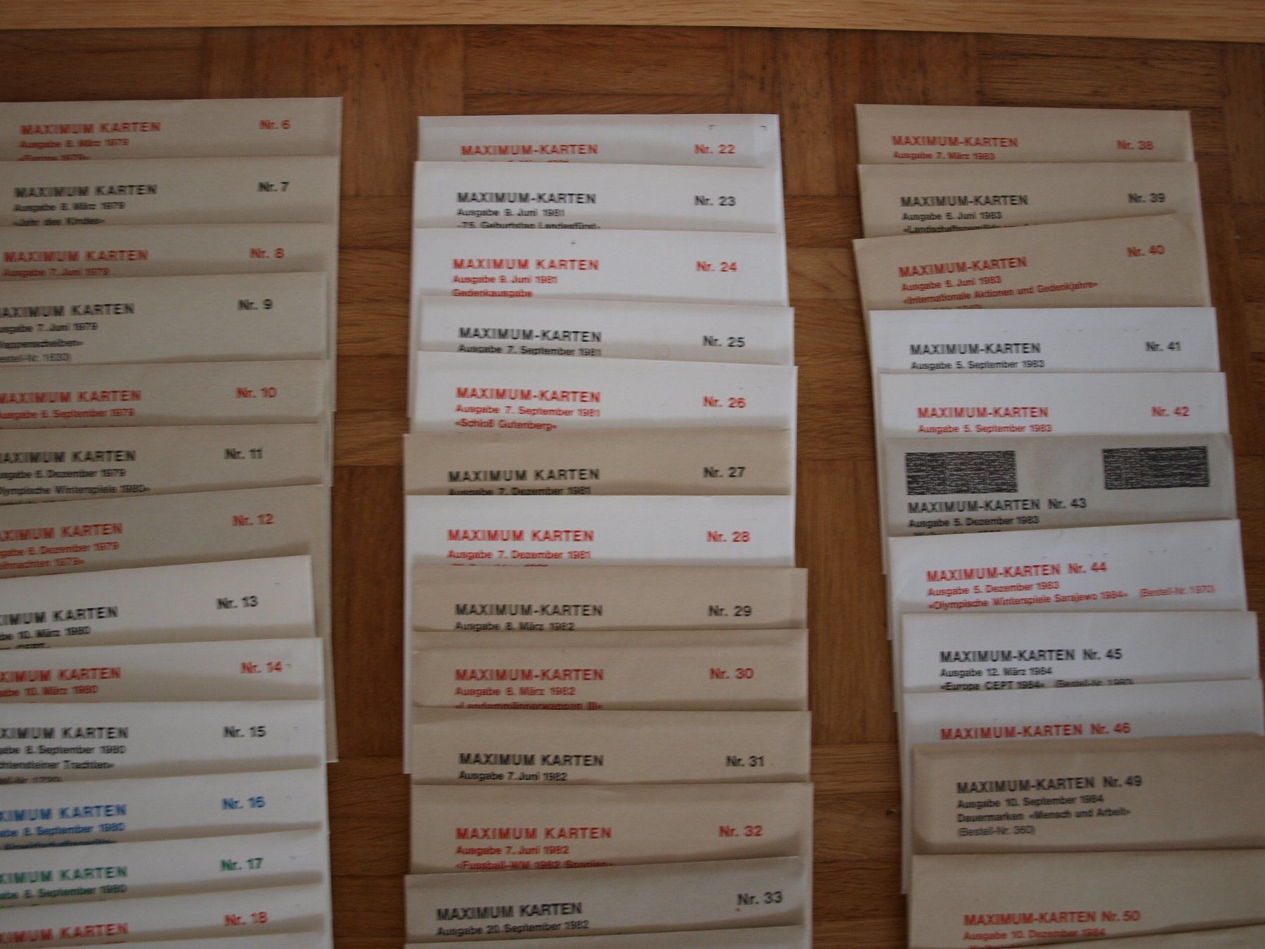 Alle Briefmarken: Maximum - Karten von Lichtenstein Nr.6 - 54   Gebraucht – Gebraucht aus Aarau von Marcele0 1