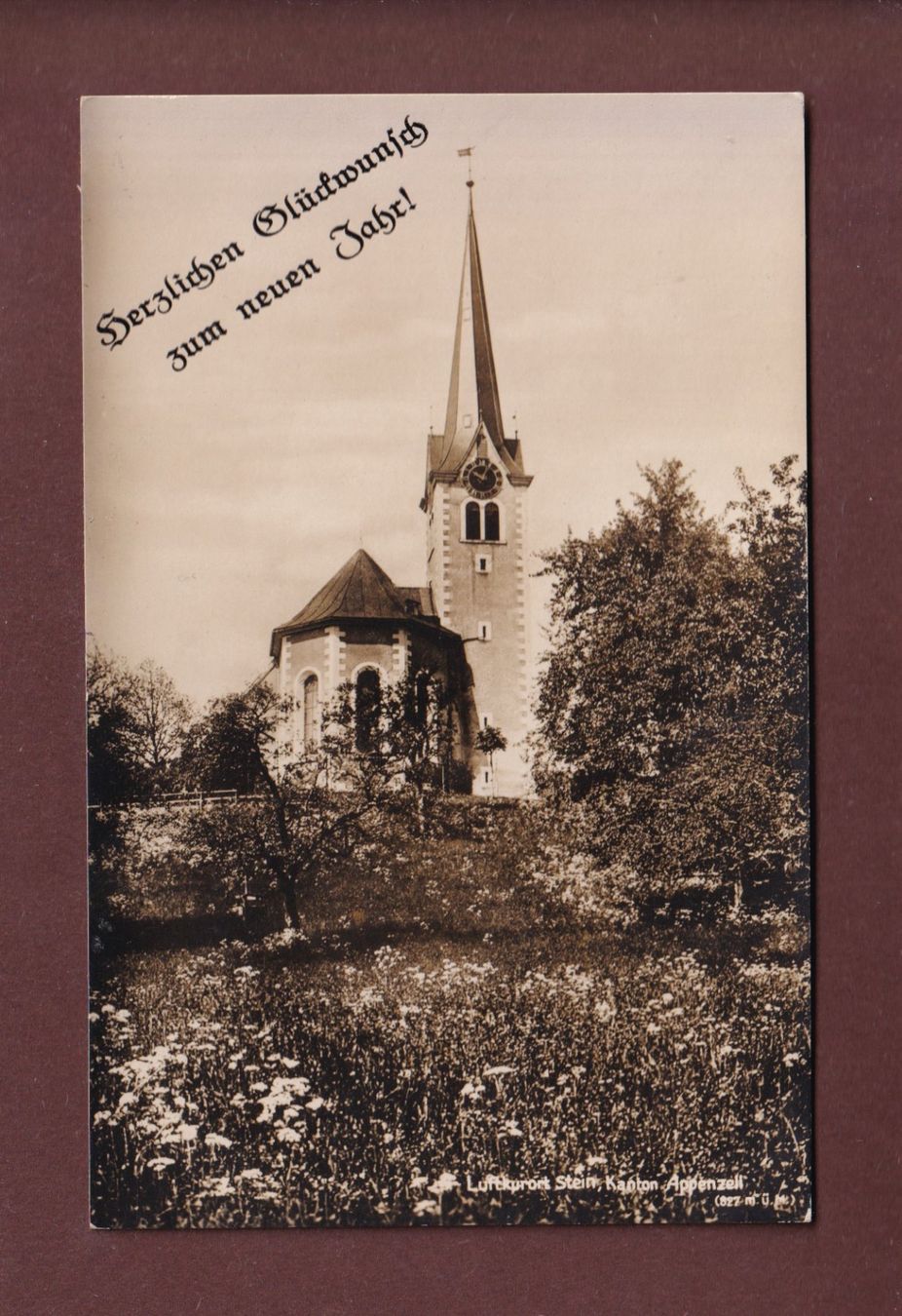 Cartoline postali: STEIN - Kirche - Neujahr – Usato da Pully venduto da nicecards-shop