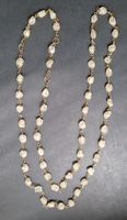 Schmuck Kette mit Rosenquarz-Perlen - Zarte Eleganz! 120cm