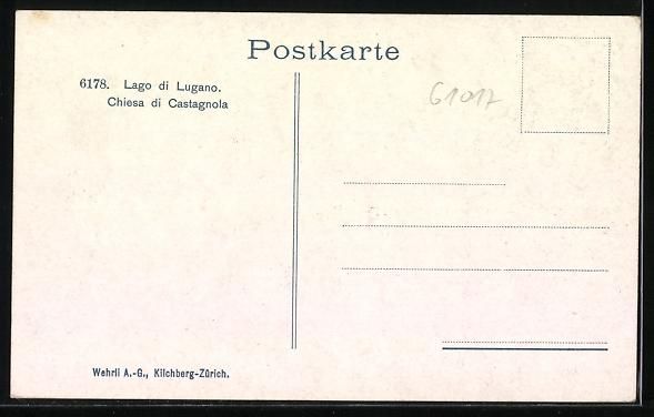 Cartoline postali: AK Castagnola, Chiesa – Usato da Berlin venduto da bartko-reher 1