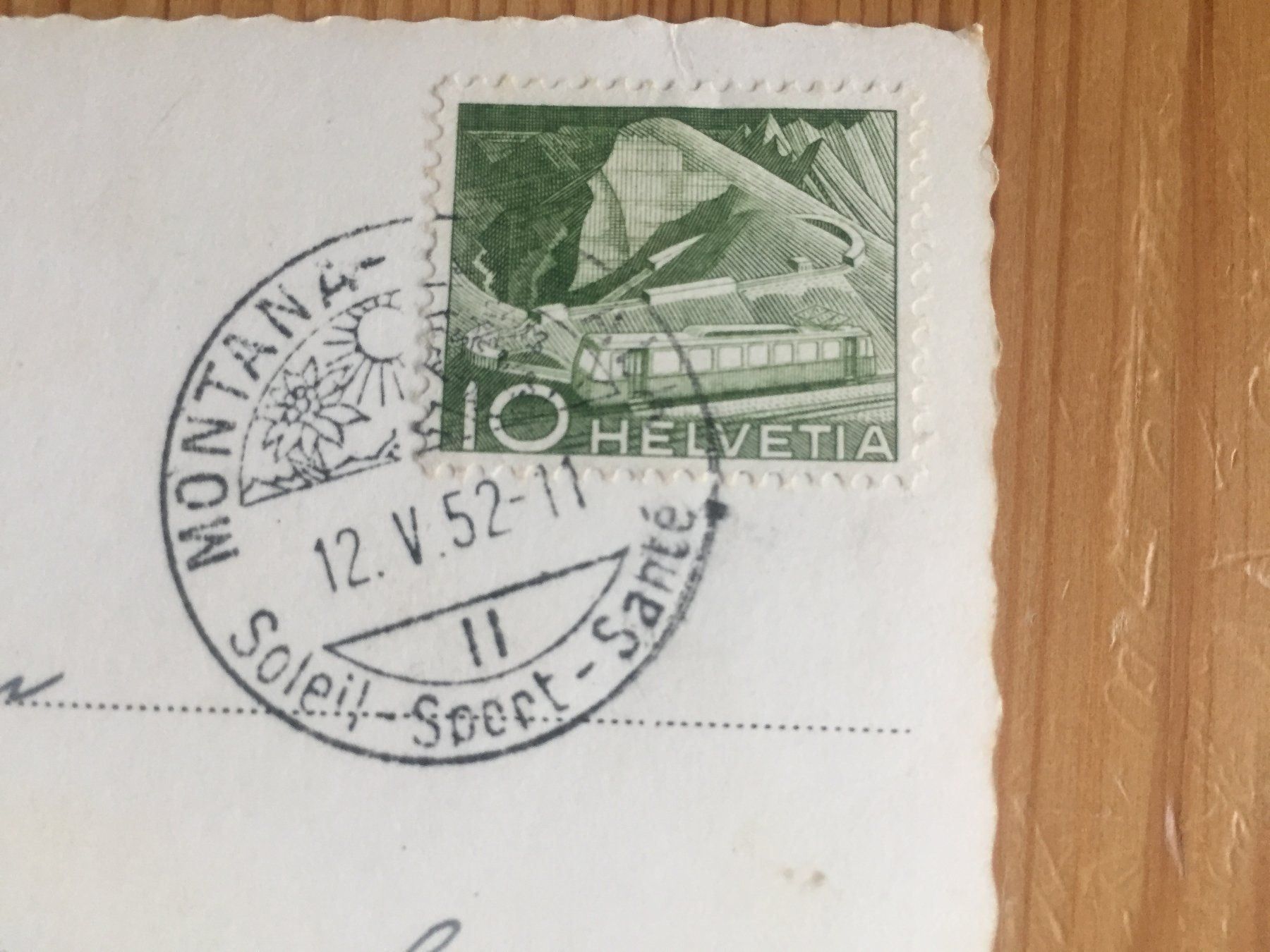 Ansichtskarten: Montana - Heilstätte Bellevue - AK 1952 – Gebraucht aus Oberuzwil von Henri09 1